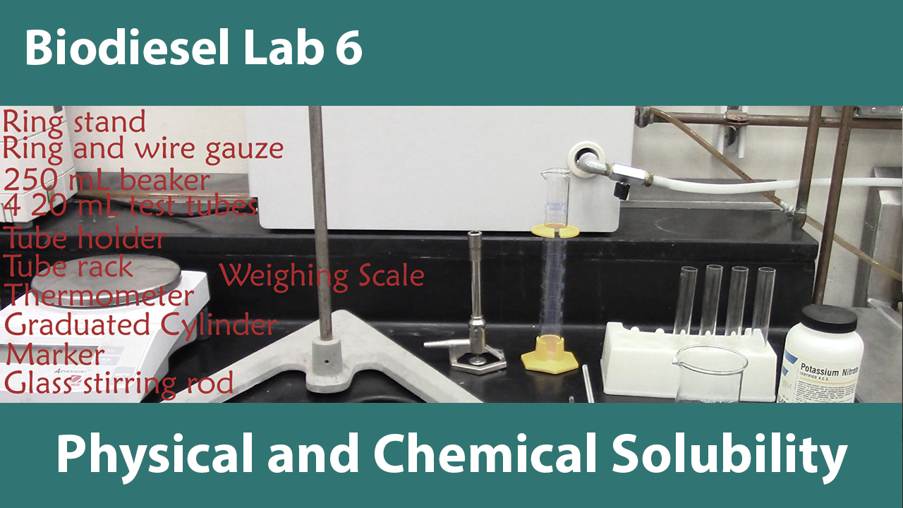 Lab 6: Physical and Chemical Solubility